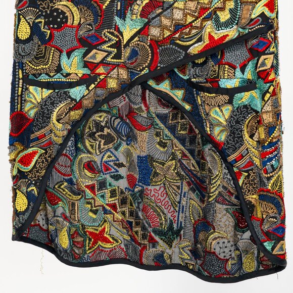 Dries Van Noten SS/15 Runway Multicolour Beaded Sleeveless Hi-Lo Top - Picture 6 of 11